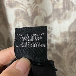 Lovely LBD with white flower embroidered trimming